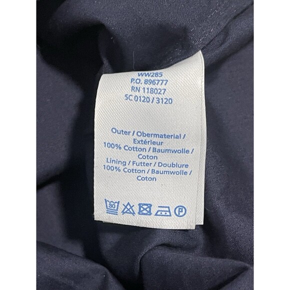 Boden Isadora Broderie Eyelet Navy Blue Cotton Women’s Mid Zipper Dress Size 8R - Picture 9 of 11